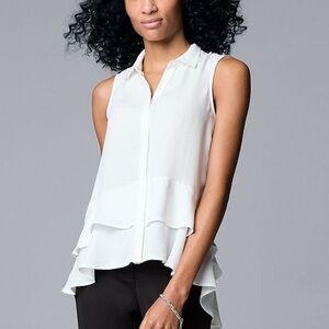 B6 Sleeveless Flounce Shirt